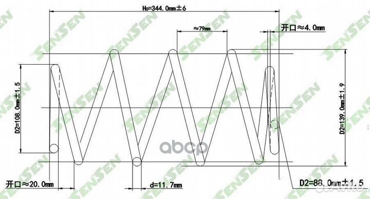 Пружина подвески SCP10158 Sensen