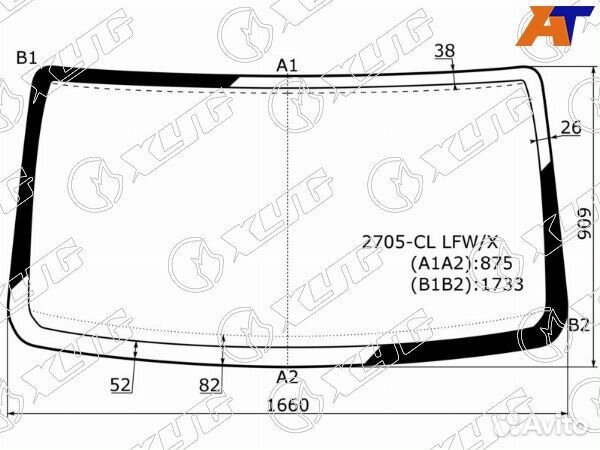 Стекло лобовое GAZ sobol