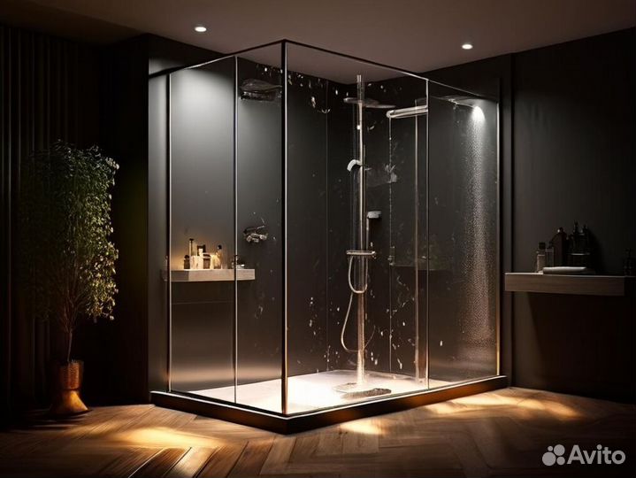 Душевые стеклянные перегородки гарантия 5 лет