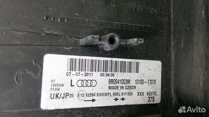 Фара левая Audi Q5 8R 2011