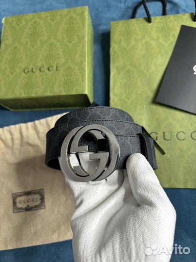 Ремень Gucci monogram supreme belt оригинал