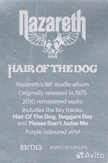 Nazareth - Hair Of The Dog Purple Vinyl (bmgcat