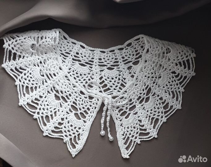 Воротник кружевной белый