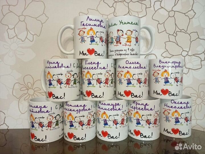 Печать на кружках, бутылках, брелках