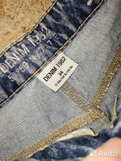 Джинсы mom пэчворк xs