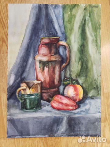 Картина натюрморт акварелью a3
