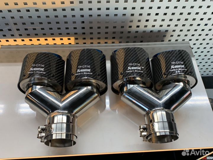 Насадки на глушитель карбон 100 мм