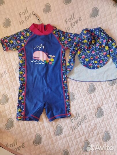 Купальный костюм с уф защитой для девочки