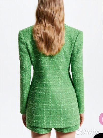 Жакет зеленый костюм