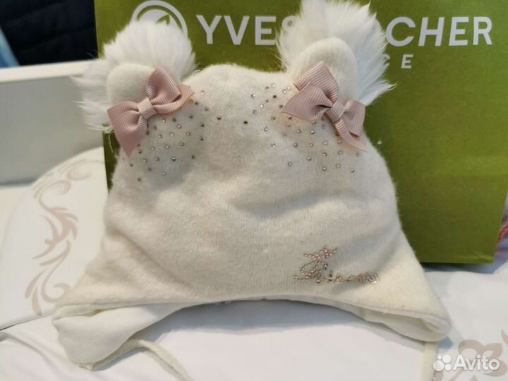 Шапочка для новорожденного зимняя