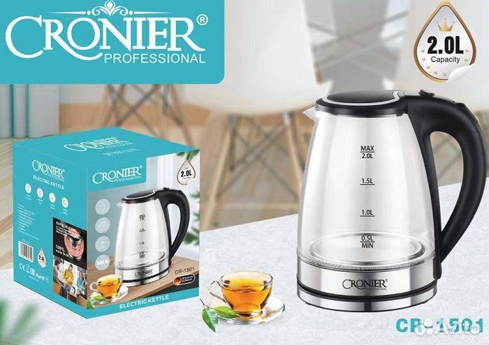 Чайник электрический стеклянный 2,0 л