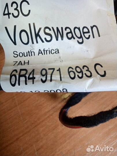 Проводка (коса) двери задняя левая Volkswagen Polo