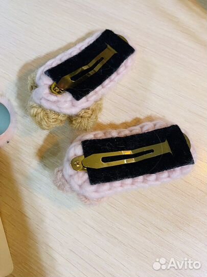 Заколки пушисты новые