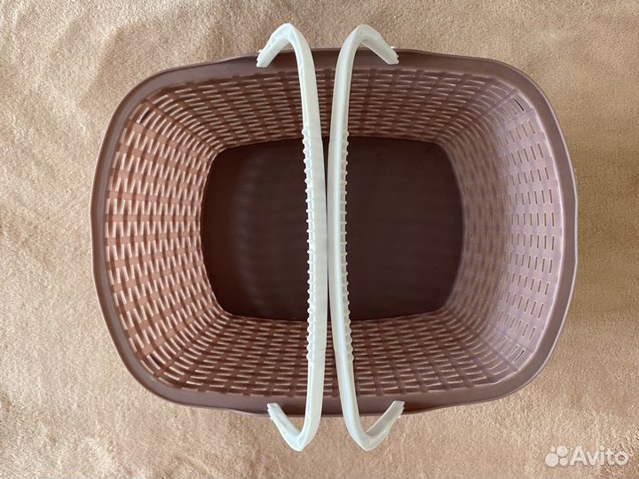 Пластиковая корзина с ручками 2 шт