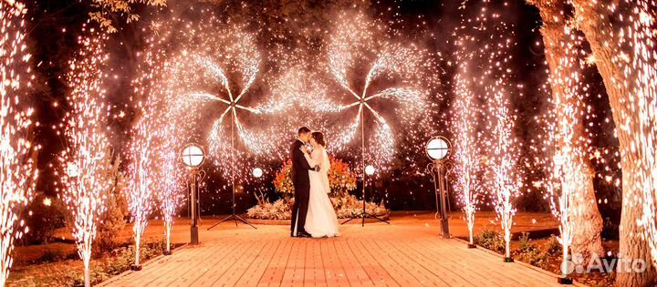 Холодные фонтаны на праздник