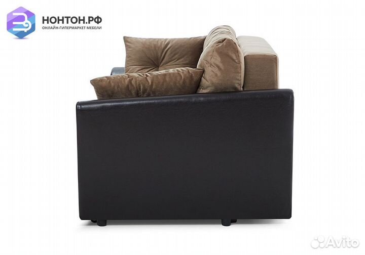 Диван еврокнижка Мадейра Lux коричневый