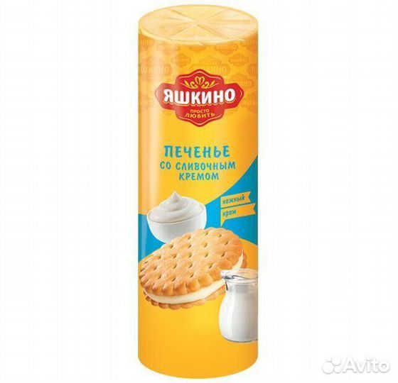 Печенье яшкино со сливочным кремом 182г