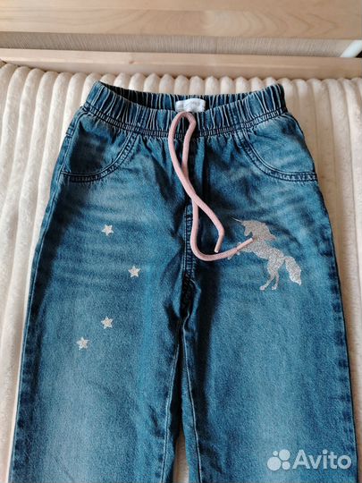 Джинсы на девочку 122 утеплённые