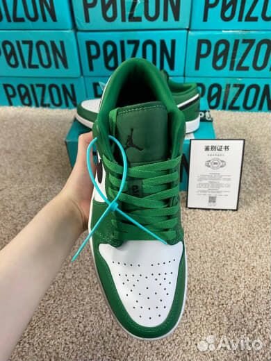 Nike Air Jordan 1 low Pine Green Зеленые Оригинал