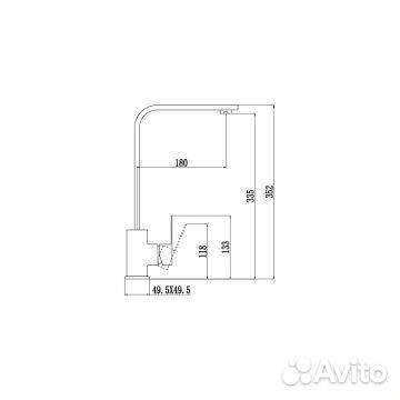 Смеситель для кухни Fmark FS8132Q графит