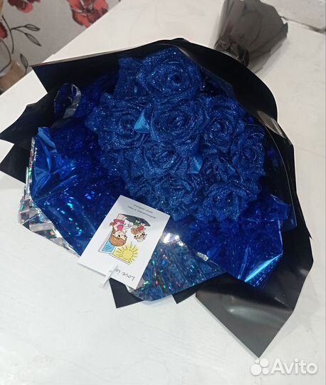 Букет из атласных лент в наличии и под заказ