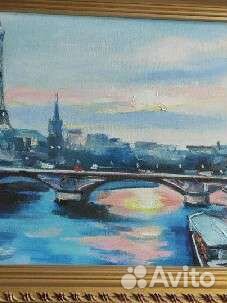 Картина Париж, холст, масло