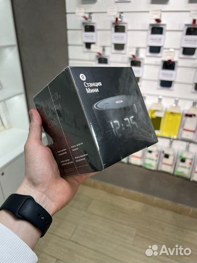 Яндекс станция мини 2 с часами, черный - Новая