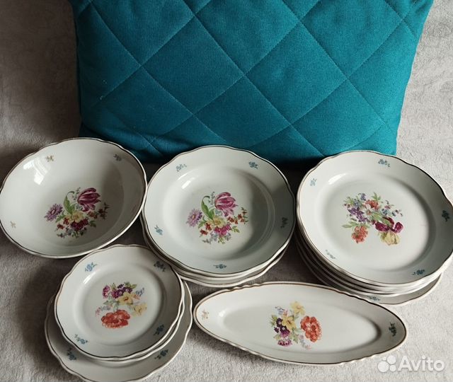 Сервиз столовый Мейсенский букет Дулево