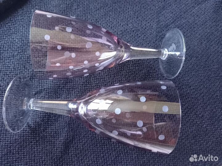 Бокалы фужеры цветное стекло СССР