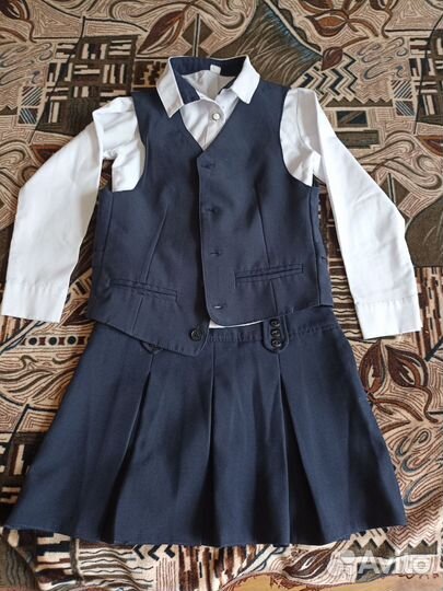 Школьная форма для девочки 116 122 синяя