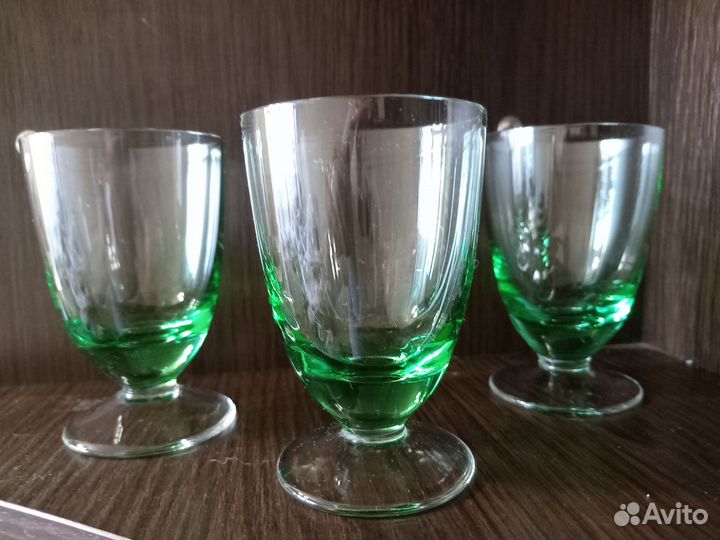 Бокалы из цветного стекла СССР