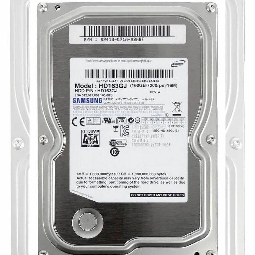 [HD163GJ] Жесткий Диск Samsung 160gb Sata3.5" Hd163gj