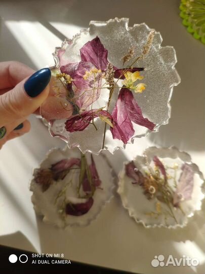 4 подстаканника из эпоксидной смолы