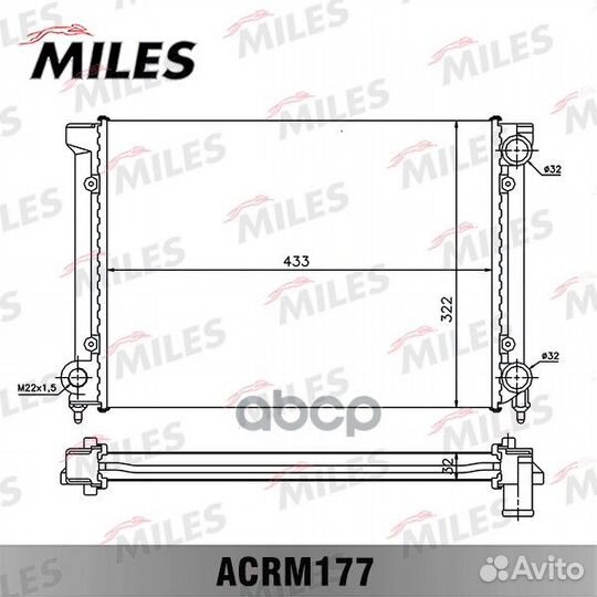 Радиатор VW passat B3/B4 (88-97) 1.6/1.8 MT
