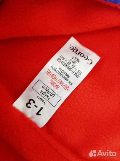 Комплект шапка и варежки на 1-3 года