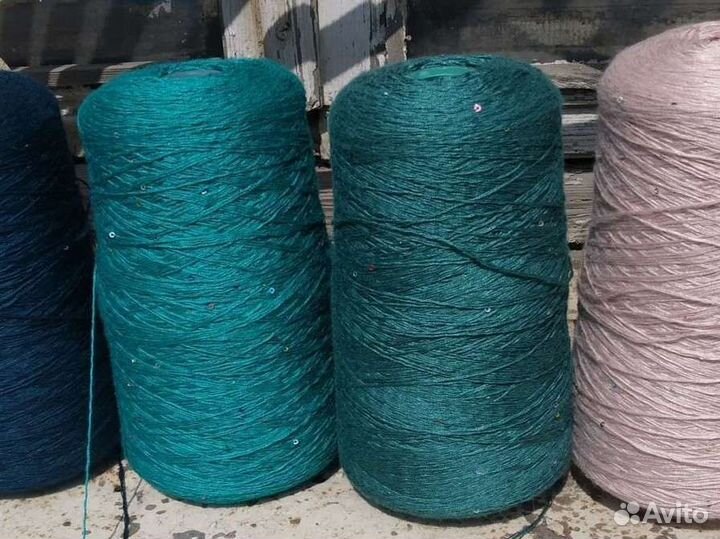 Мересерезированный Хлопок с пайетками 2 мм 400 гр