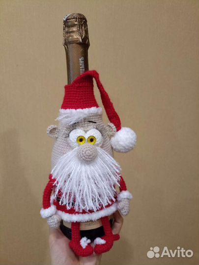 Чехол на бутылочку шампанского - Дед мороз