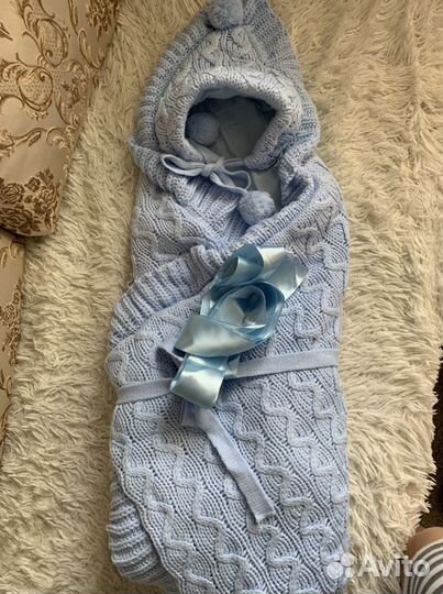 Конверт одеяло на выписку осень зима весна