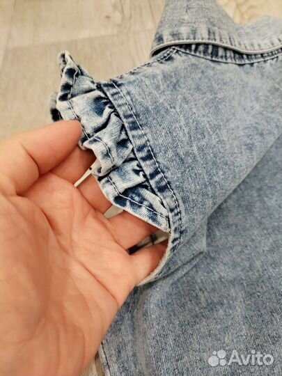 Сарафан джинсовый и лонгслив (комплект)