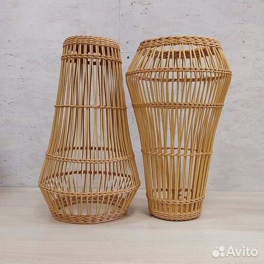 Люстры плетеные потолочные абажуры