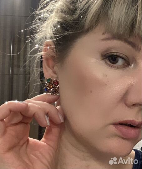 Антикварные серебряные серьги на винтах