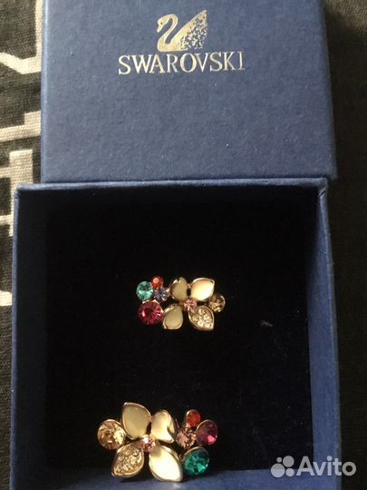 Кольцо и кулон, серьги Swarovski