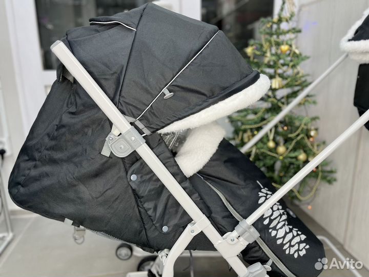 Санки-коляска Nika с перекидной ручкой