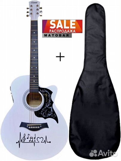 Электроакустическая гитара (новая, с царапиной)