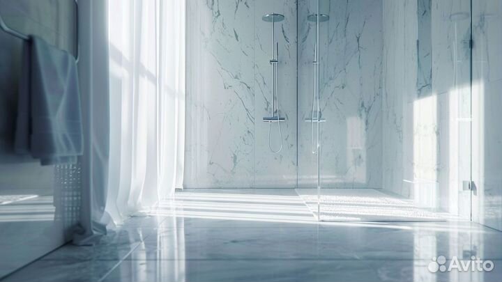 Стеклянные душевые кабины под заказ