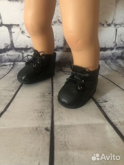 Ботинки на куклу Вихтель из кожи и экокожи