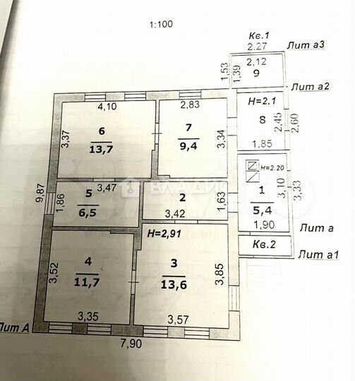 Дом 73,4 м² на участке 3,5 сот.