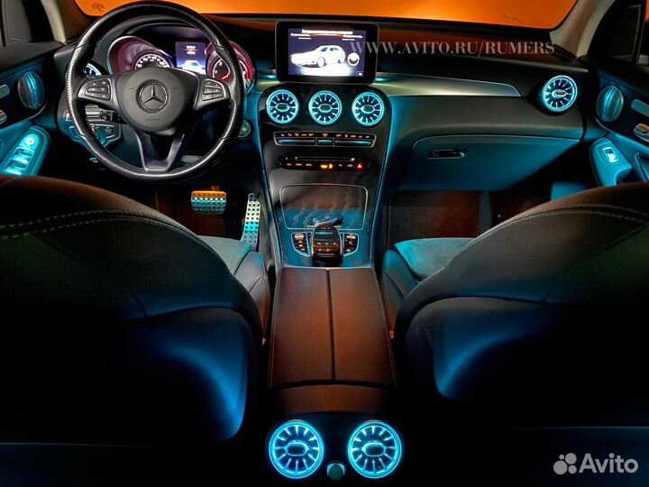 Подсветка салона Mercedes C class Ambient Light