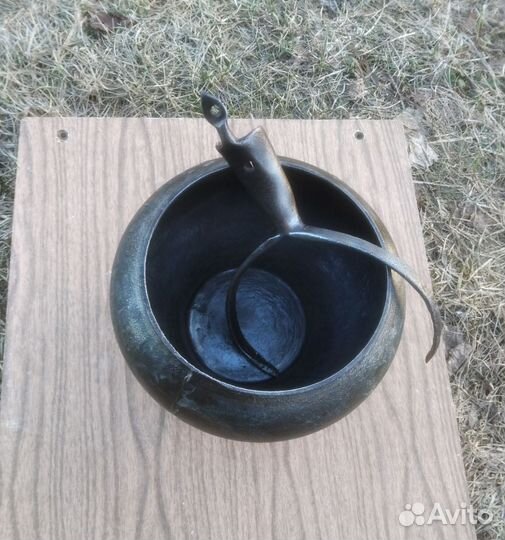 Чугунок Советский 4 литра С Рогачом Чугун Сохран