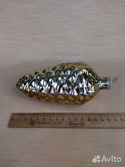 Уличная большая ёлочная игрушка Шишка